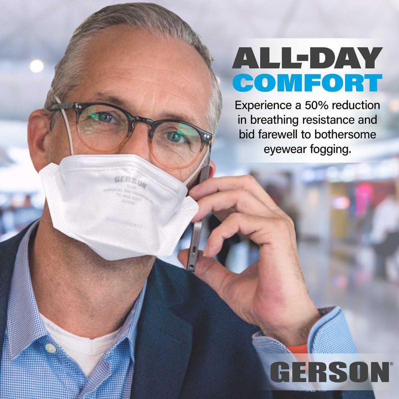 GERSON N95 pouch respirator worn during routine tasks for protection.