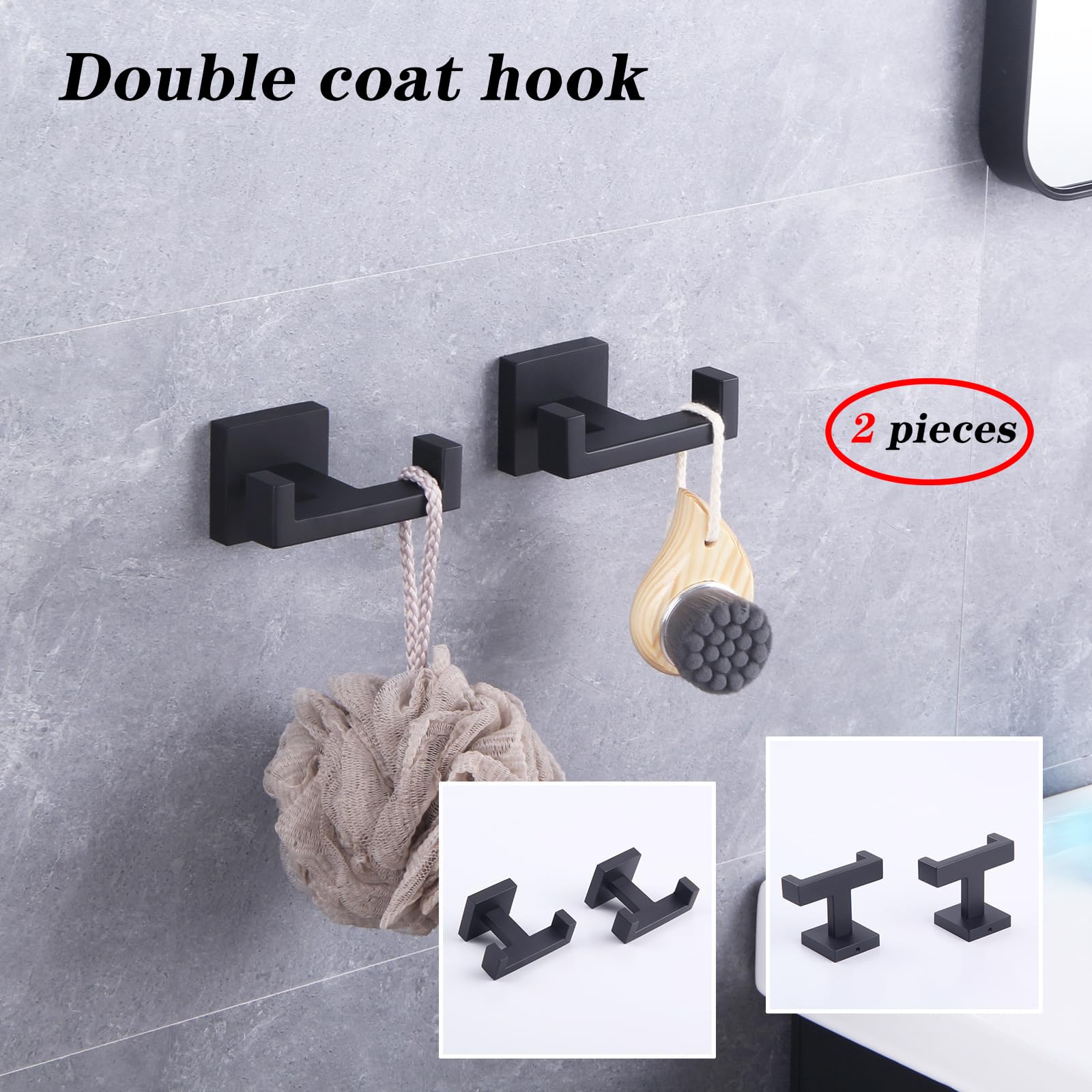 GERZWY AG1417B-BK includes mounting screws and anchors for easy installation