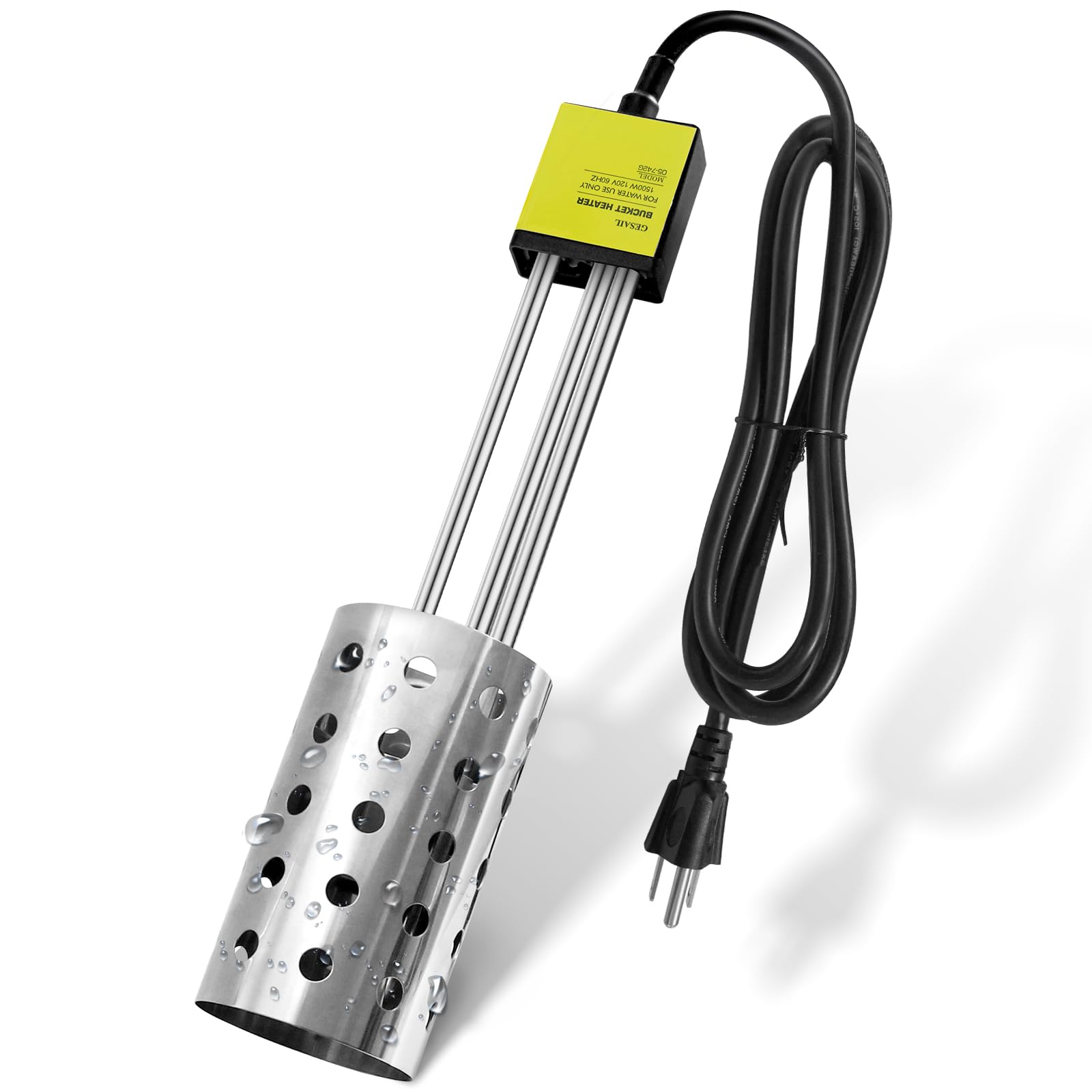 GESAIL 1500W immersion heater setup for fast bucket heating
