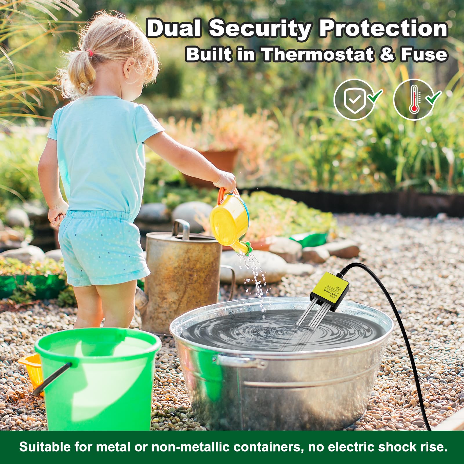 GESAIL 304 stainless-steel guard protecting the heating element