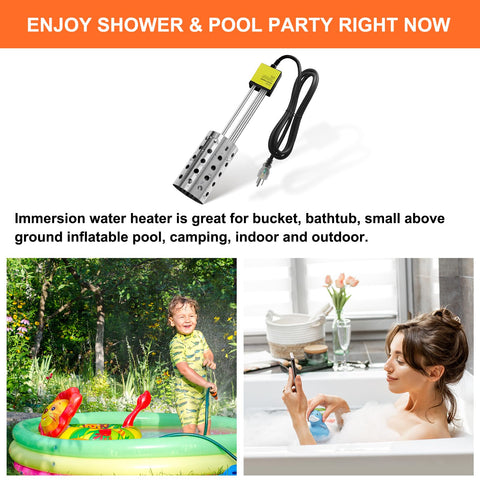 GESAIL heats water in a bucket for camping or home tasks.