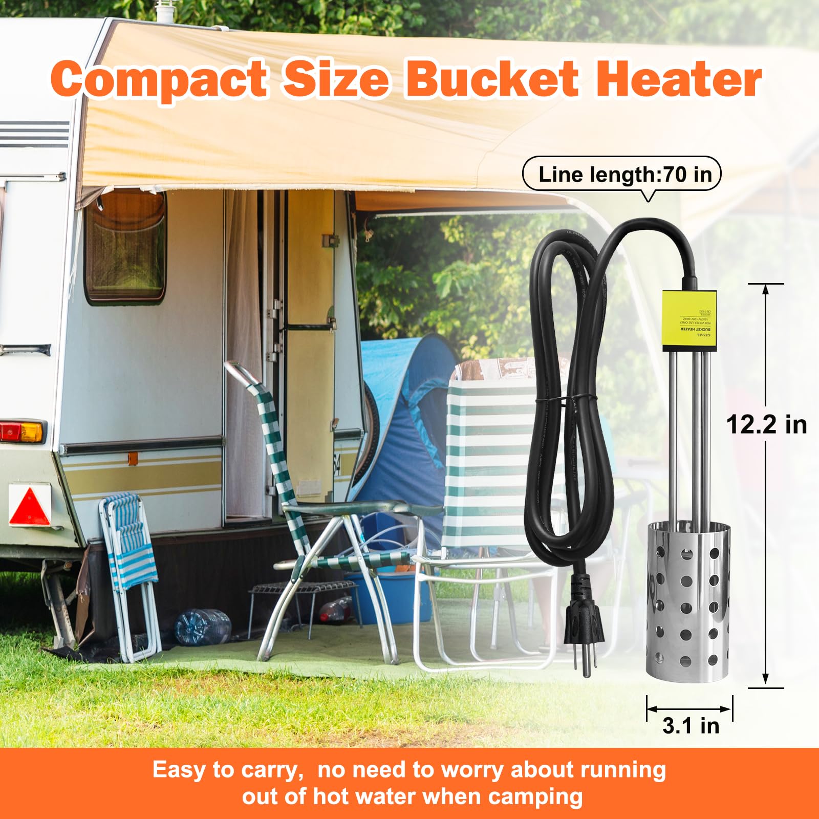 GESAIL quick heating of 5 gallons, providing warm water for on-demand tasks.