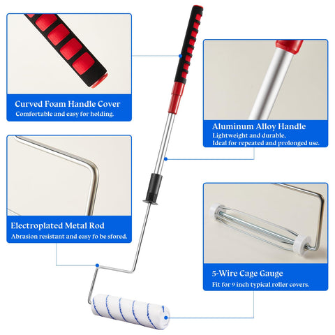 Gesenwin ergonomic sponge handle reduces fatigue during large-area projects.
