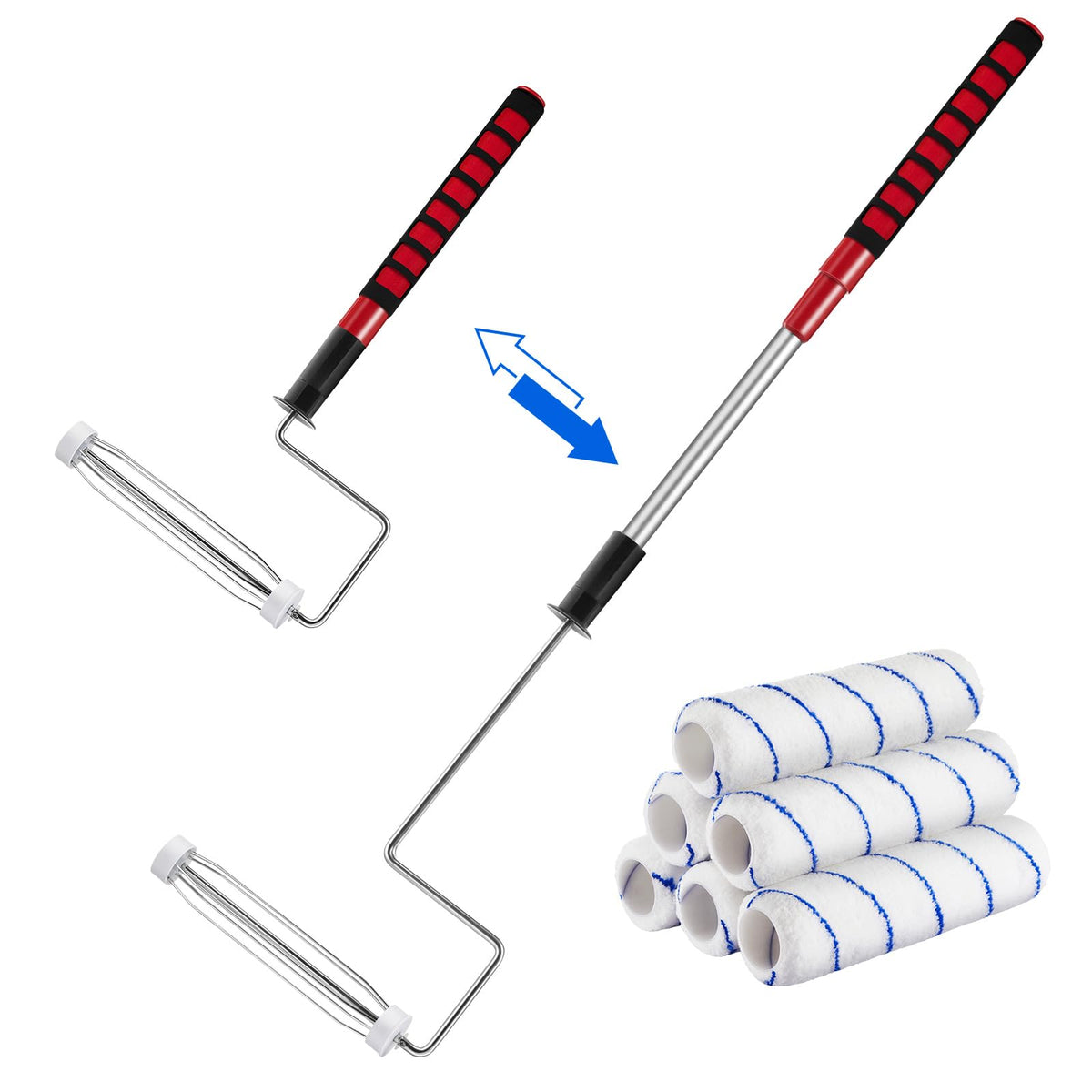 Gesenwin extendable roller frame reaches high ceilings safely for efficient painting.