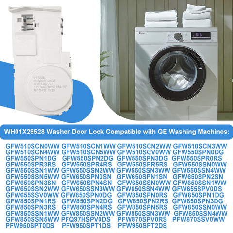 Gesleben WH01X29528 compatibility edge with broad GE washer model coverage