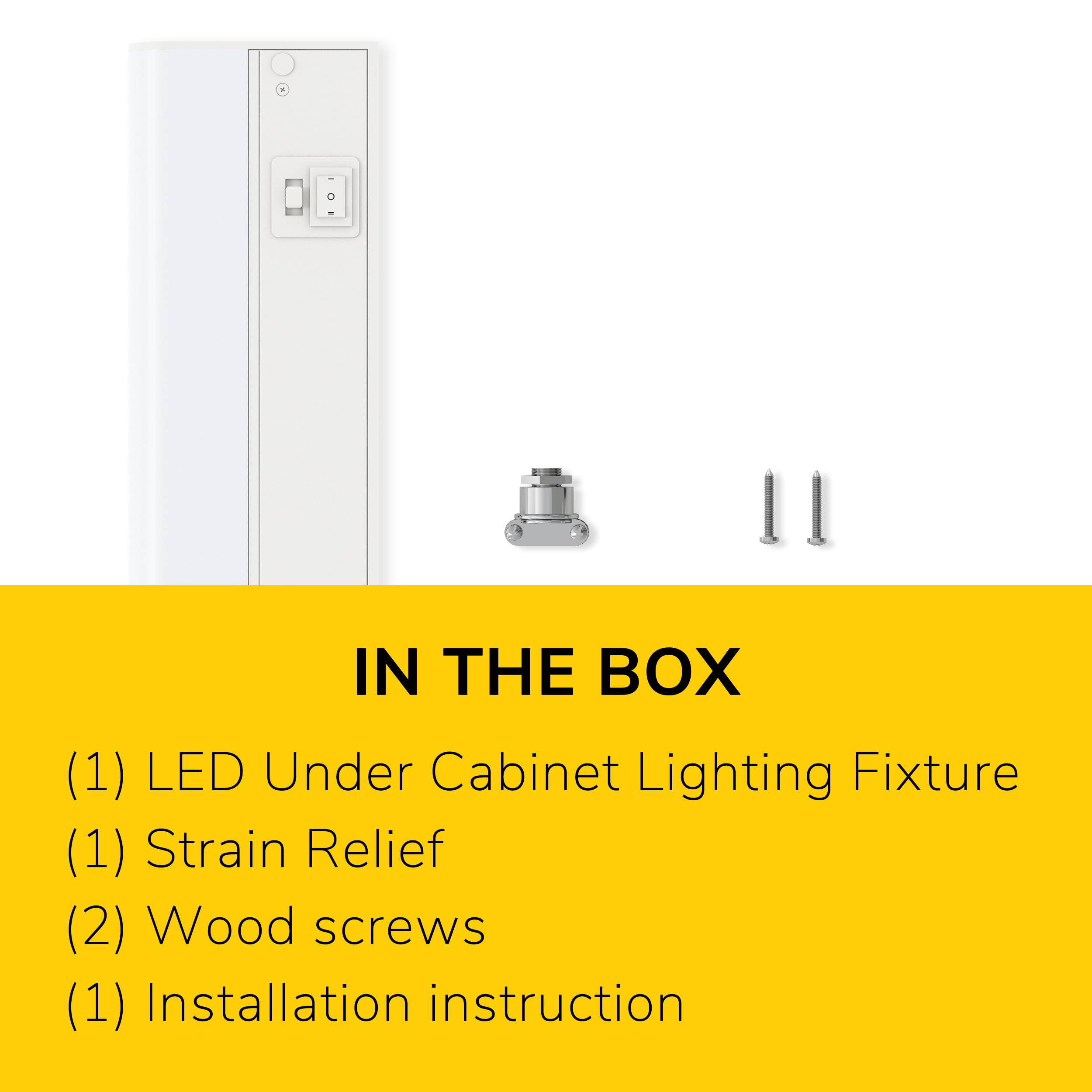 GETINLIGHT matte white finish blends with cabinetry for a seamless look.