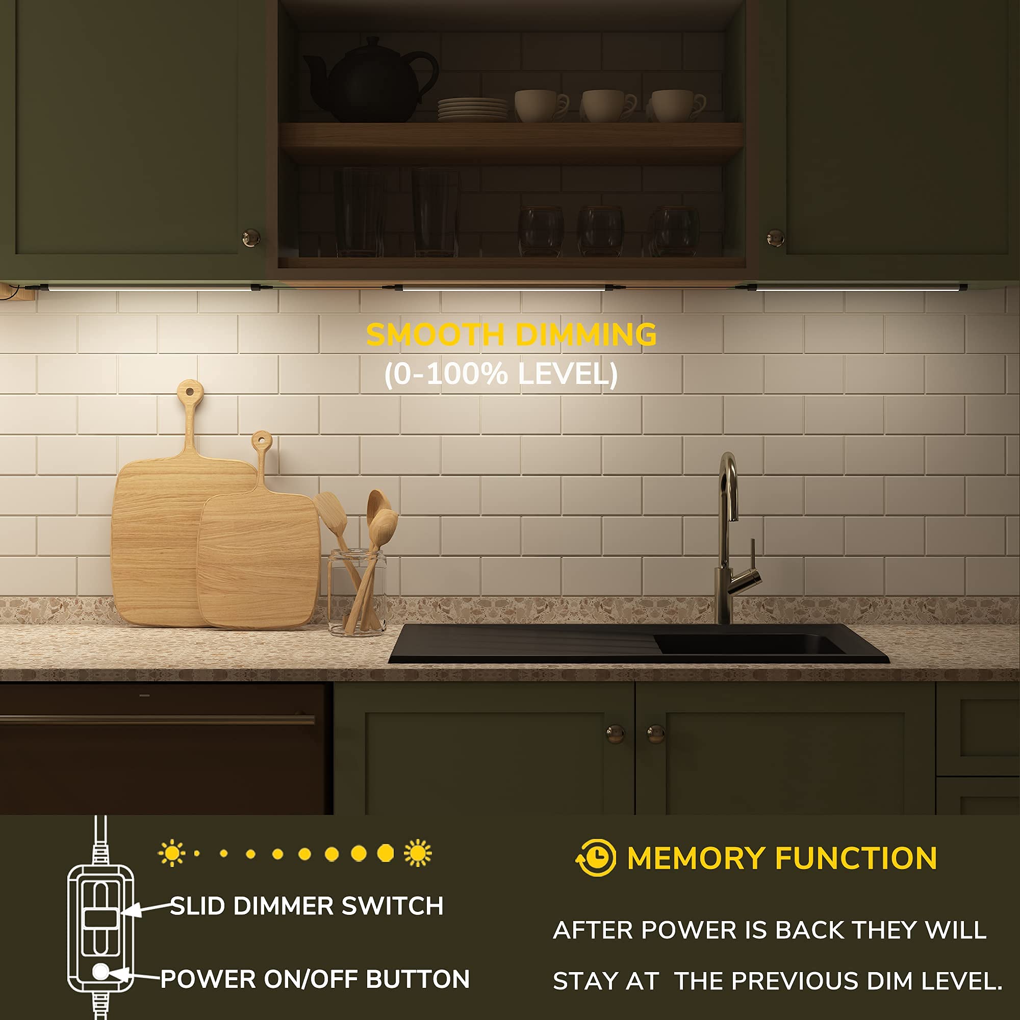 GETINLIGHT daylight 5000K output with 660 lumens and 90 CRI