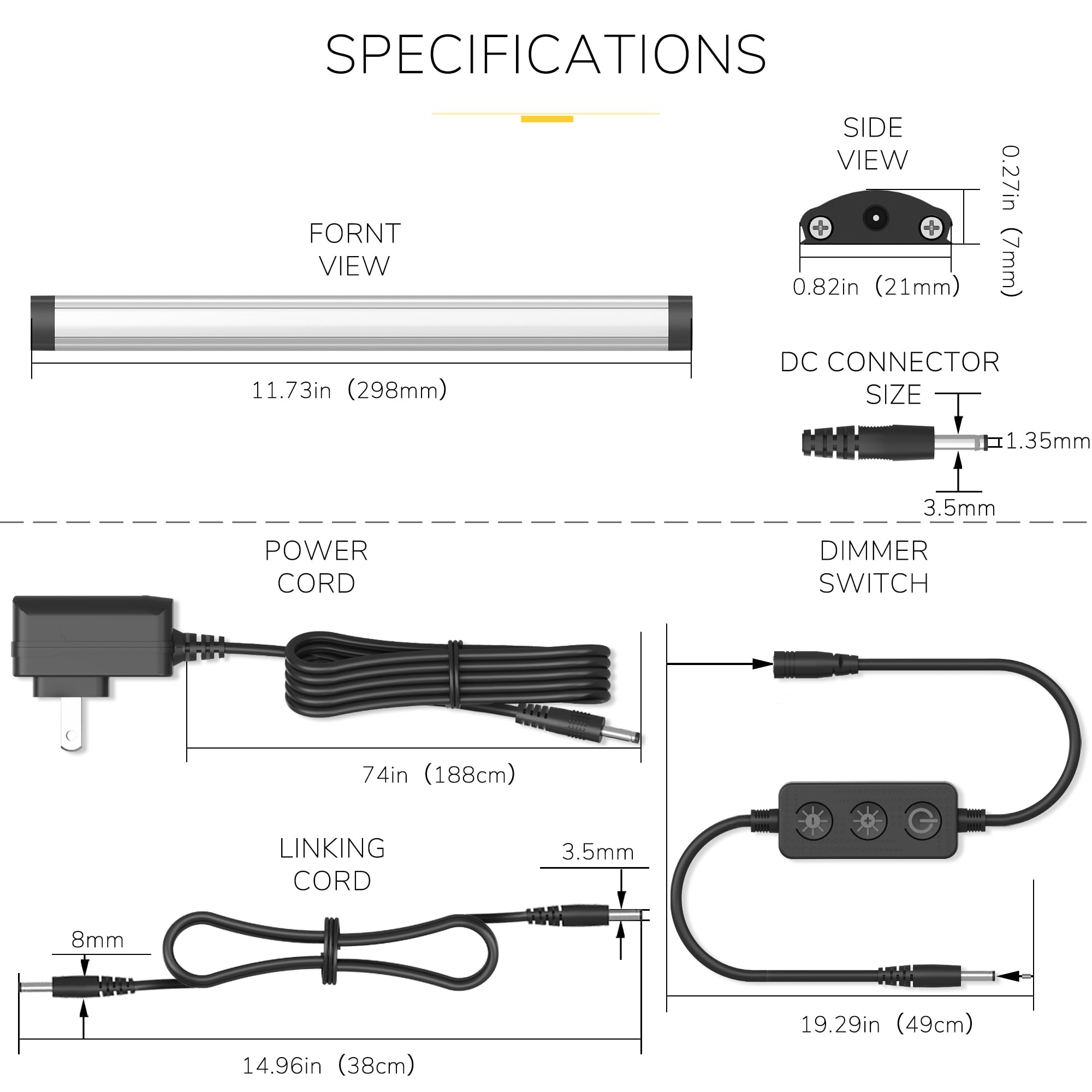 GETINLIGHT clip or tape installation offers flexible mounting options