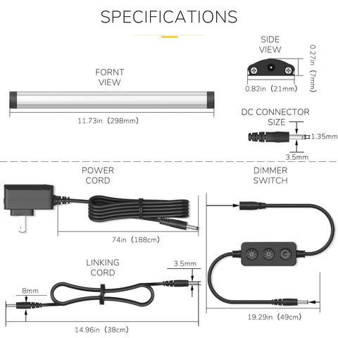 GETINLIGHT clip or tape installation offers flexible mounting options