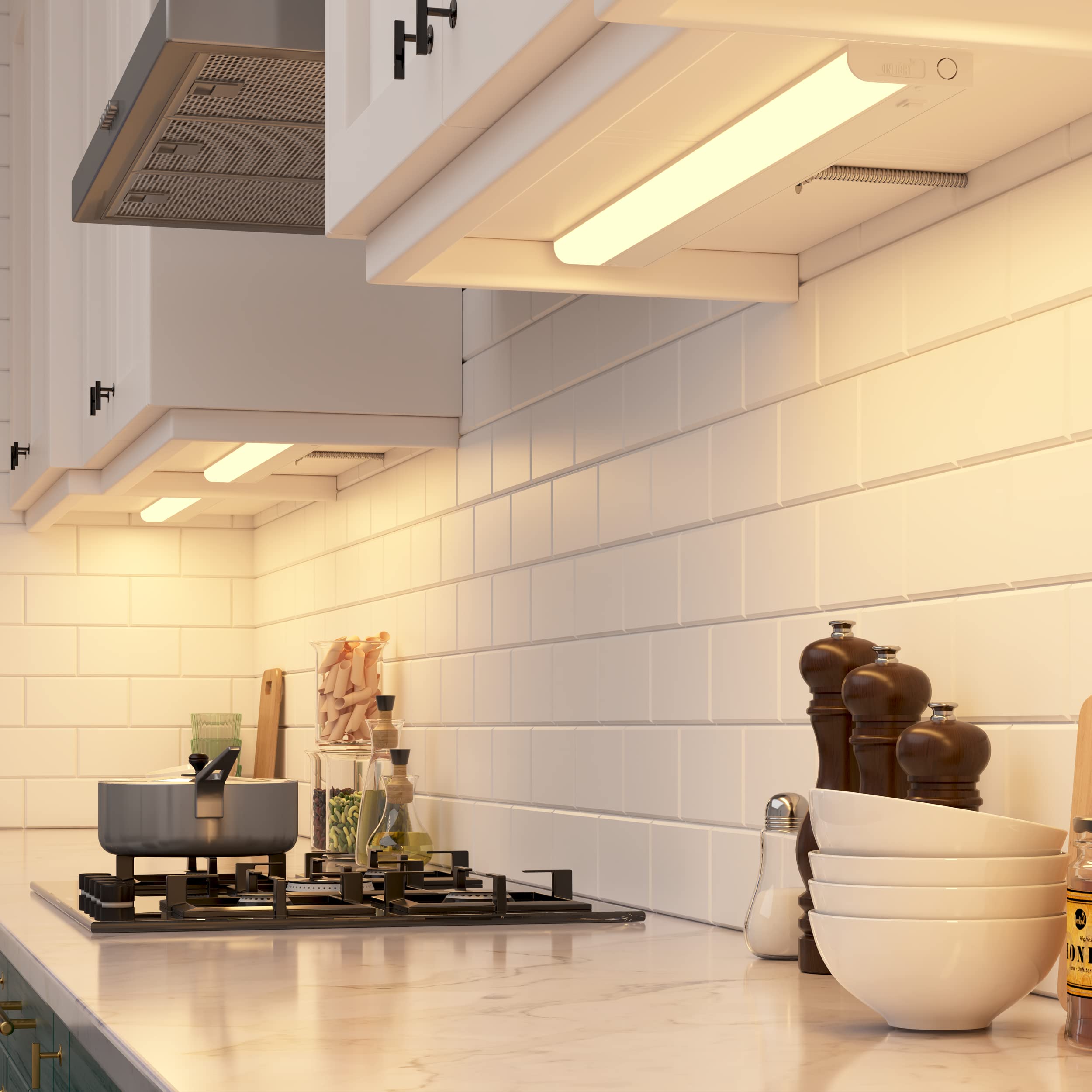GETINLIGHT Inlight ultra-thin profile hides beneath cabinetry
