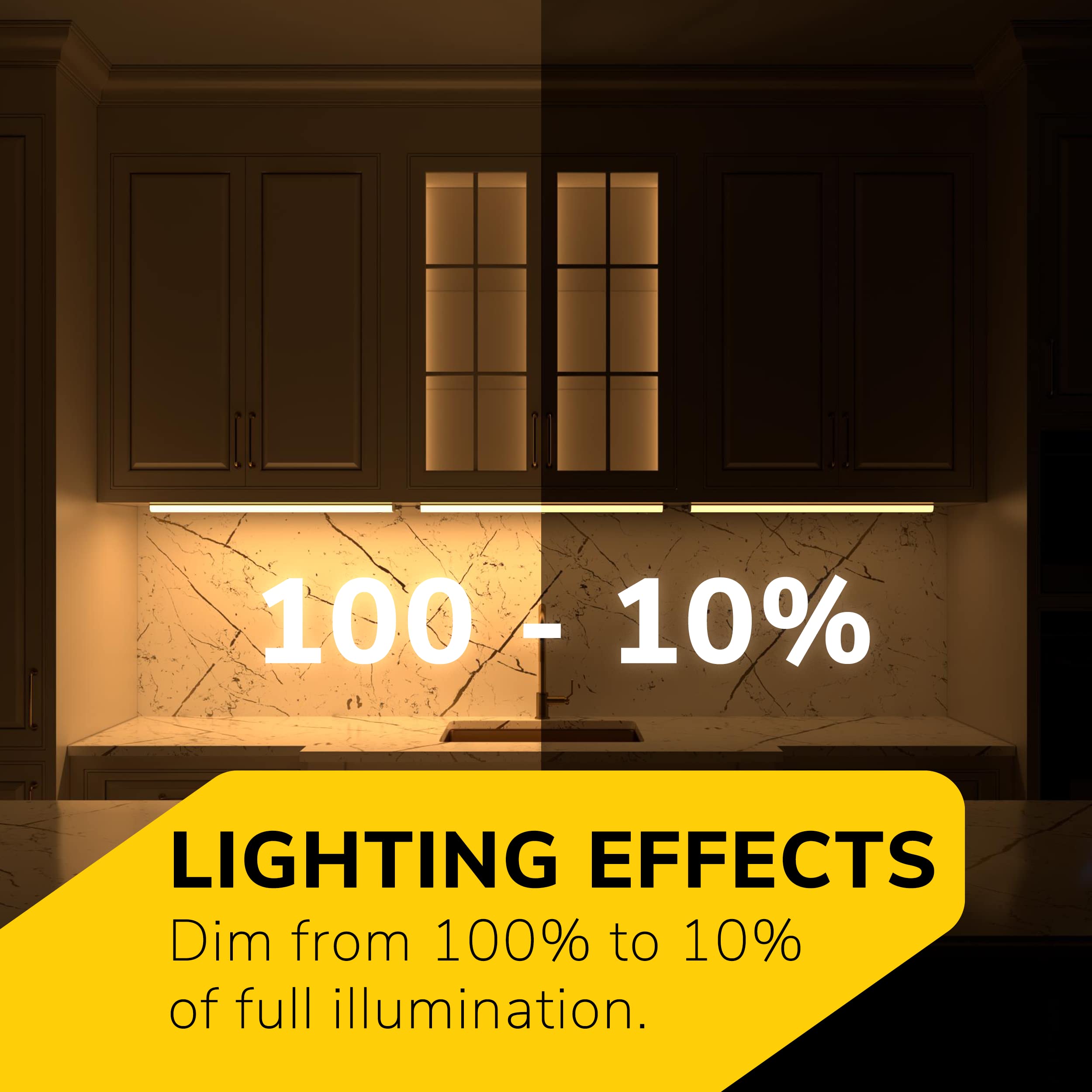 GETINLIGHT Inlight soft white glow across countertop work areas
