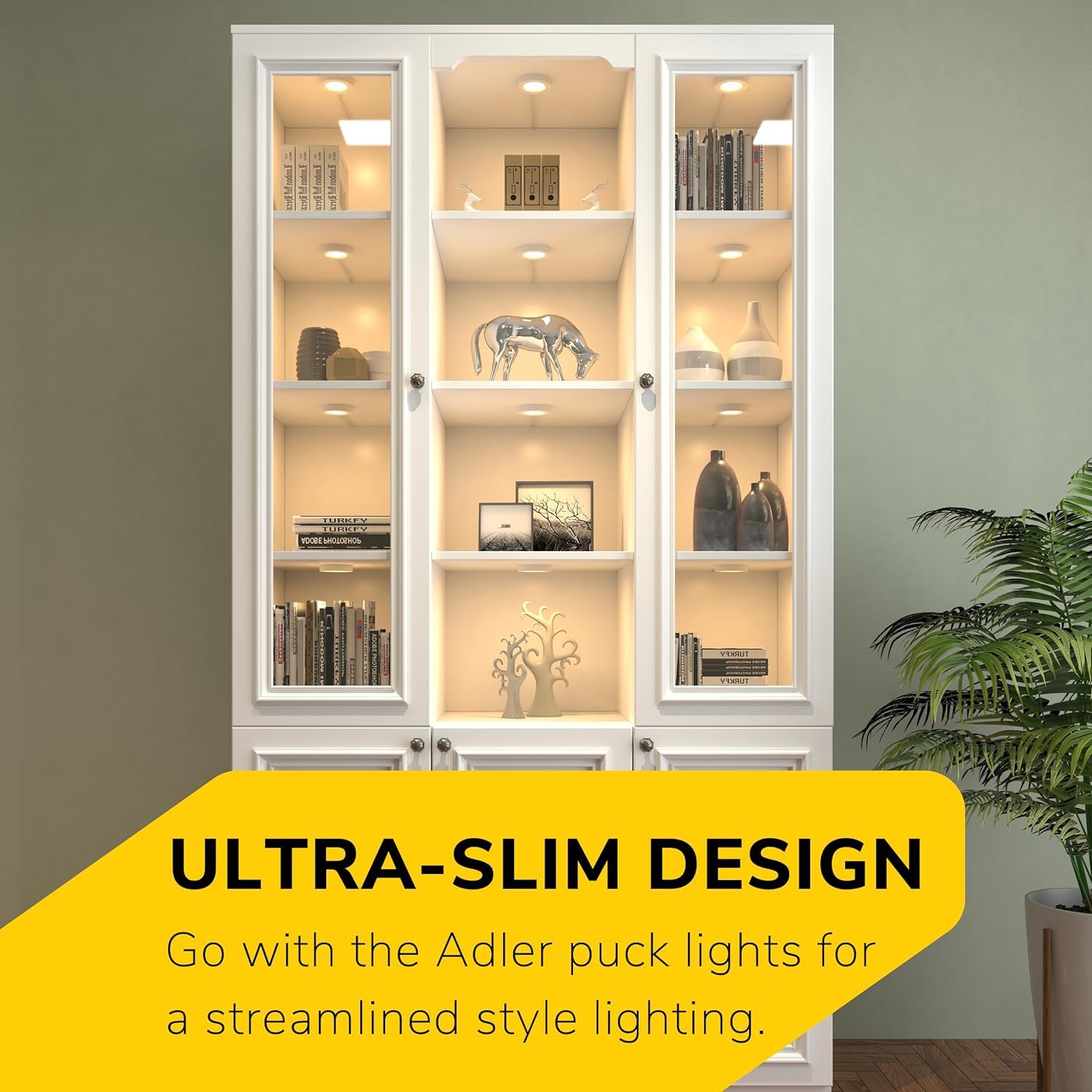 GETINLIGHT puck light surface-mount option enables flexible placement on any surface.