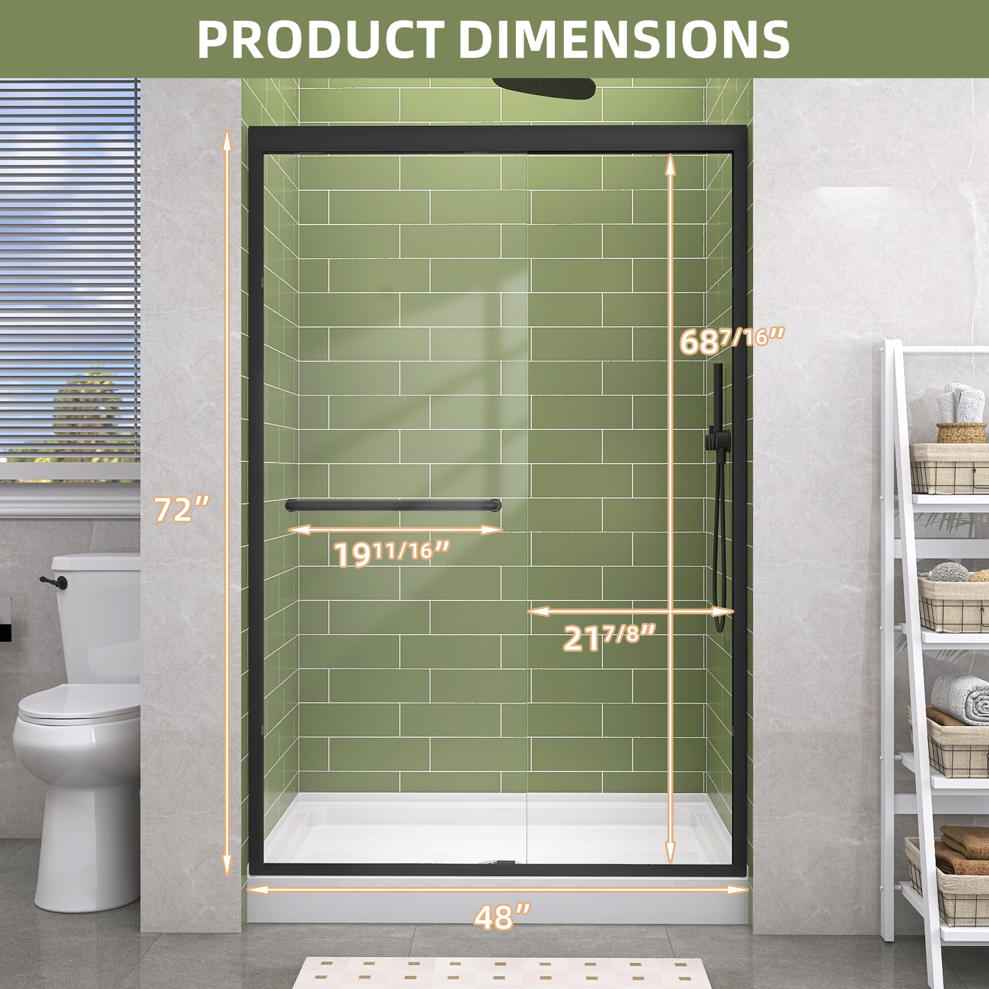 GETPRO matte black finish complements modern bathrooms with a bold, low-maintenance look.