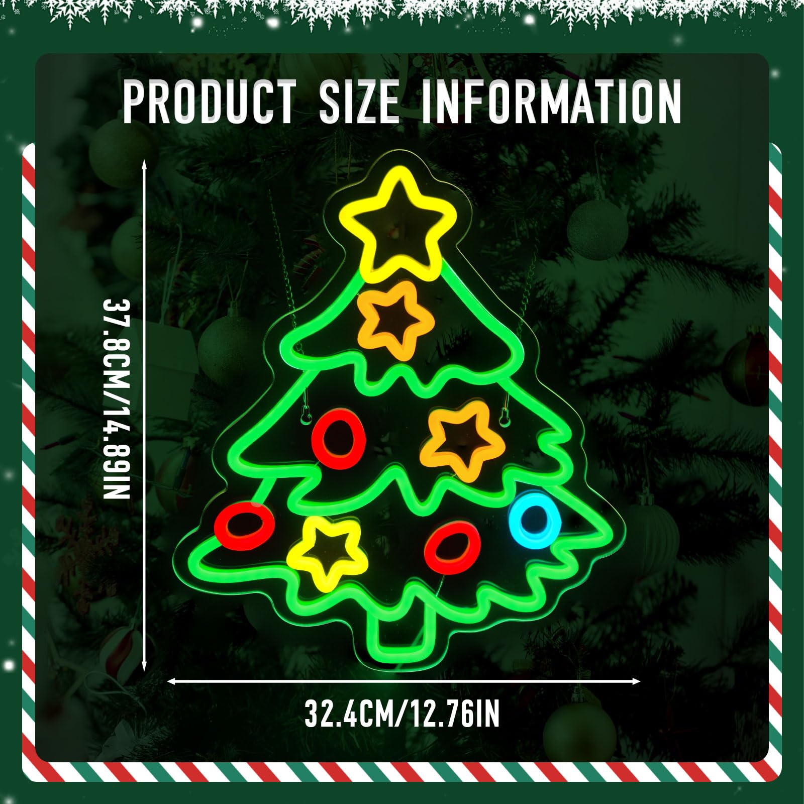 Gevbay dimmable LED Christmas Tree Sign offering adjustable ambience.