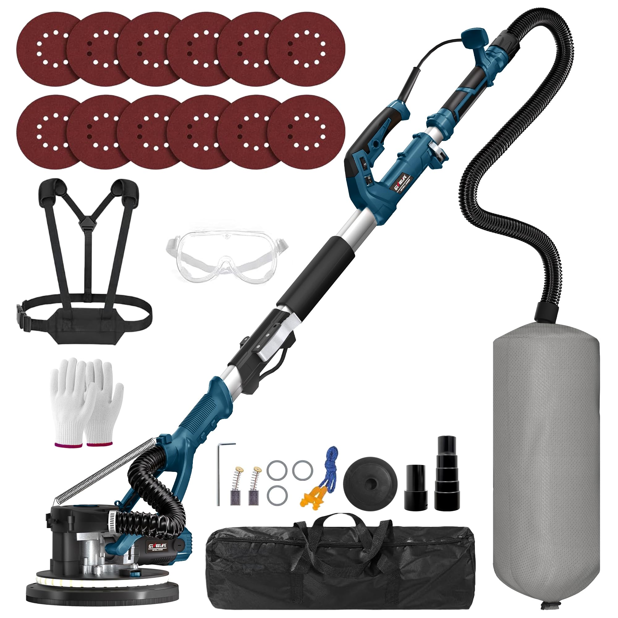GEVEELIFE drywall sander with 880W motor for fast, smooth walls