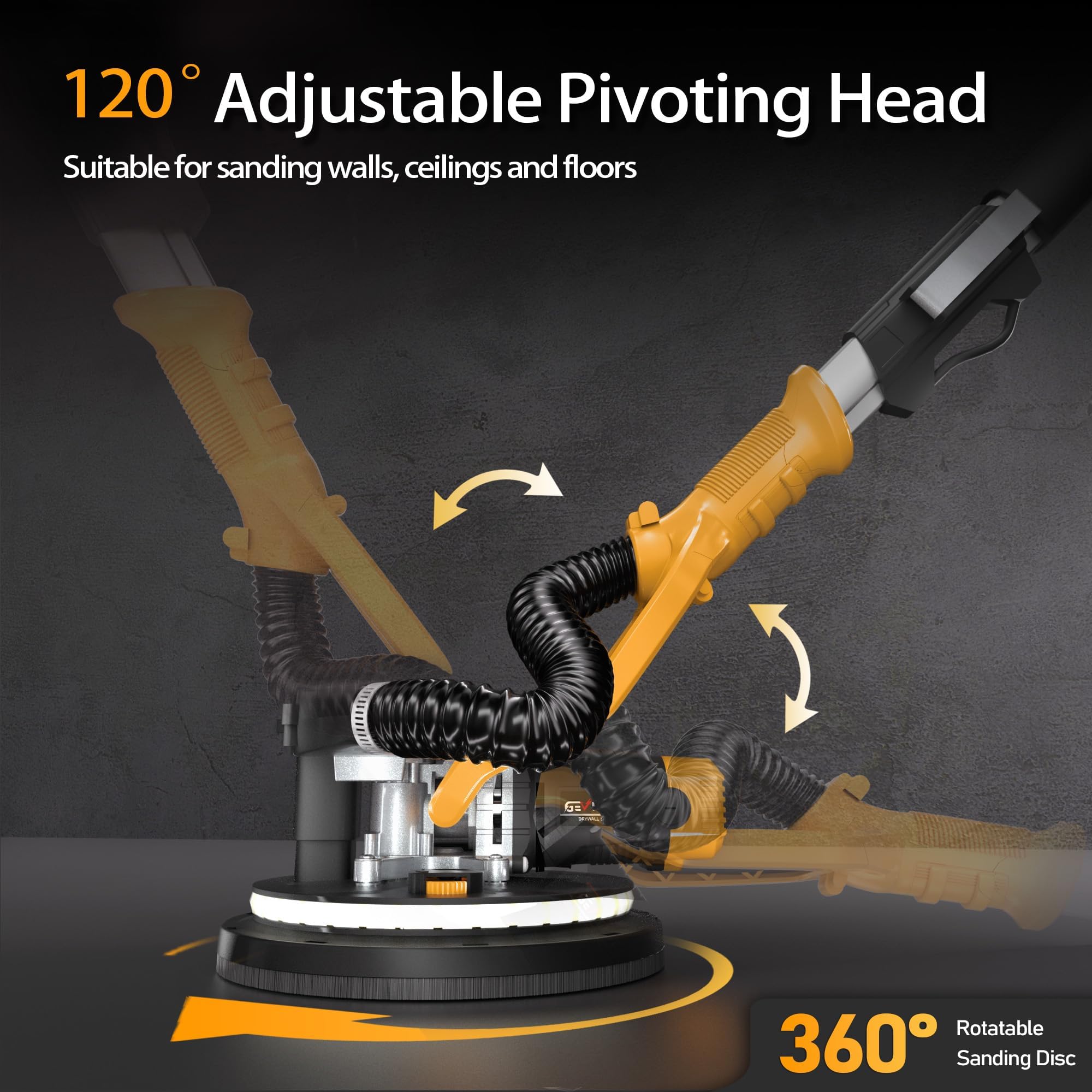 GEVEELIFE 12 sanding discs and vacuum adapters included