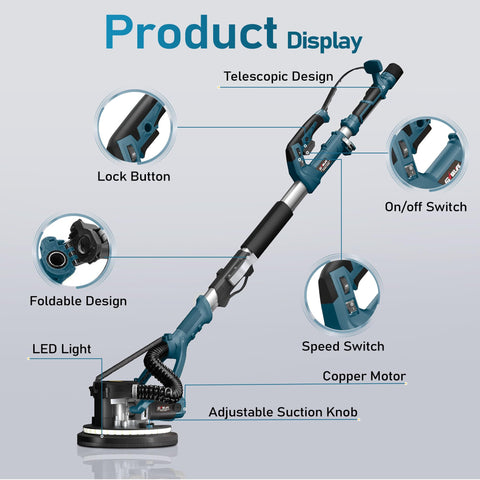 GEVEELIFE drywall sander complete package with accessories