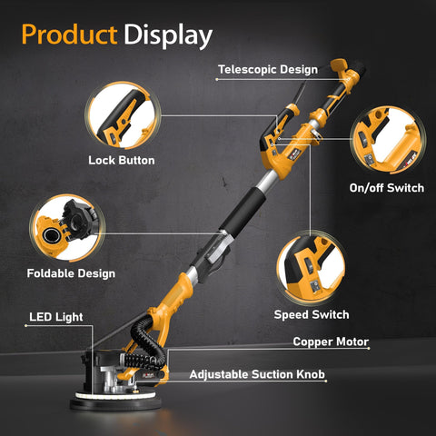 GEVEELIFE extendable pole reaching ceilings and high corners