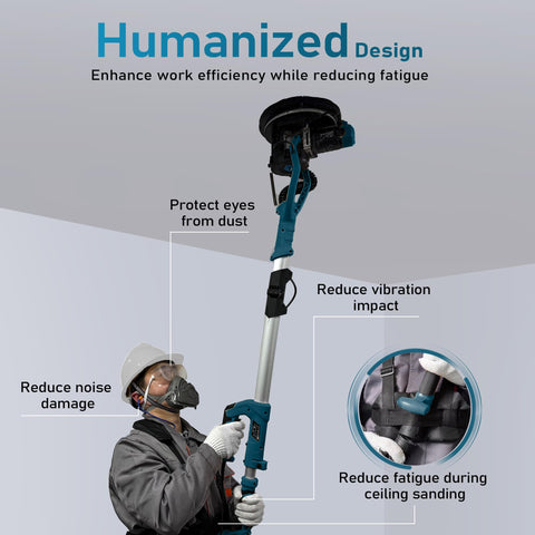 GEVEELIFE drywall sander foldable handle for easy storage