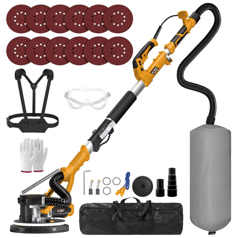 GEVEELIFE drywall sander front view with dust collection for cleaner workspaces