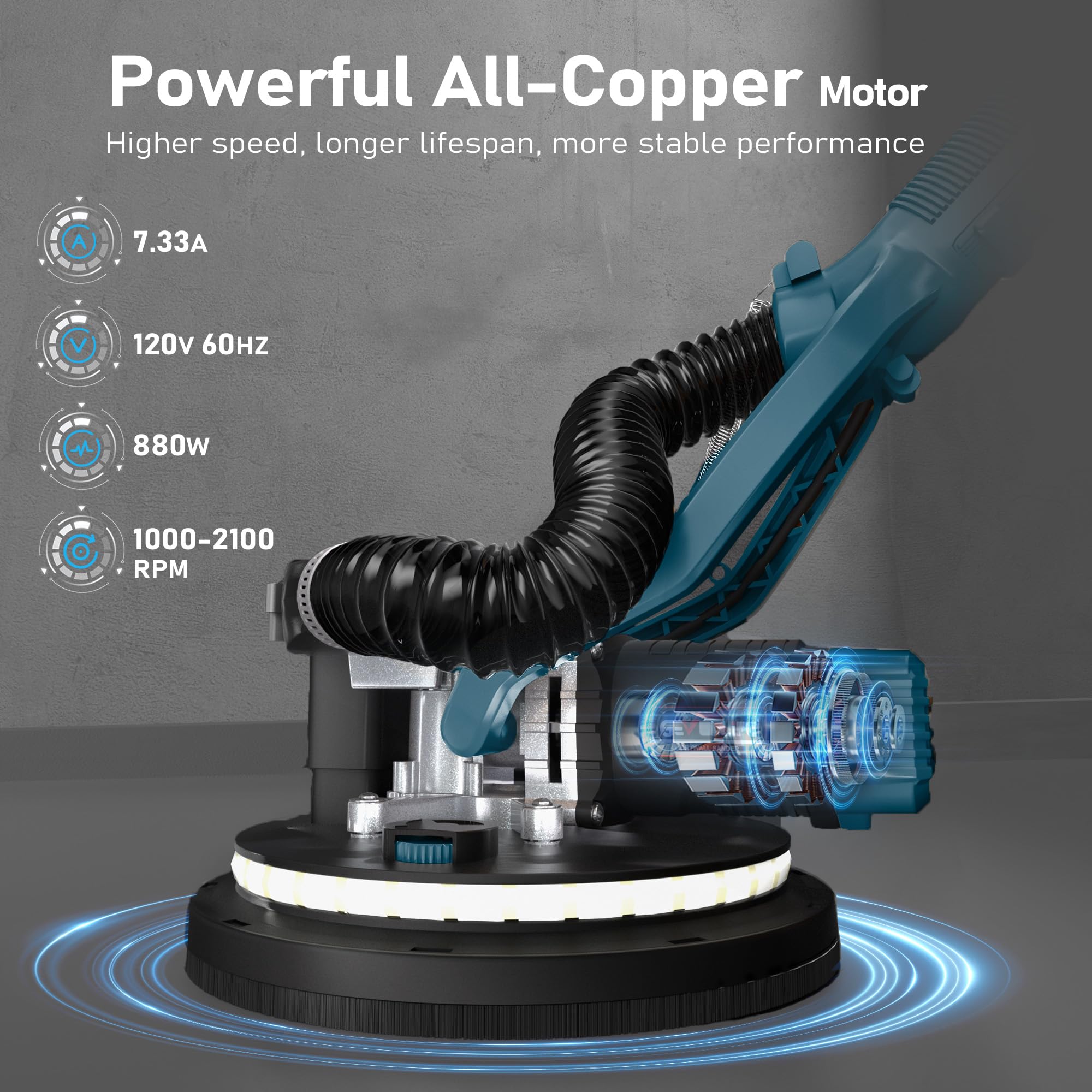 GEVEELIFE drywall sander vacuum dust collector reduces mess
