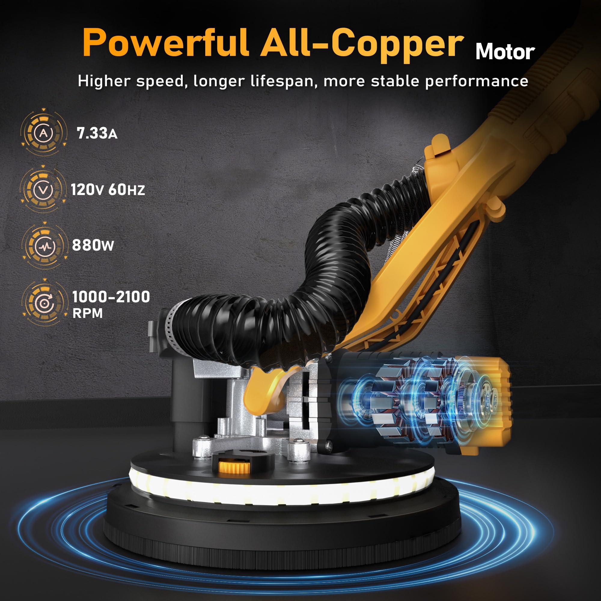 GEVEELIFE dust-collection system captures dust during sanding.