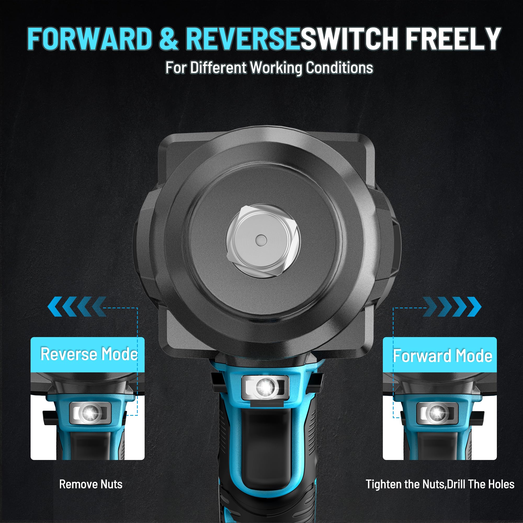 GEVEELIFE upgraded LED light improves visibility during tightening tasks
