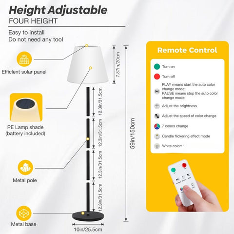 Gewiny adjustable-height floor lamp for versatile placement.