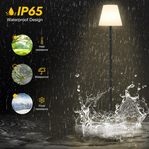 Gewiny IP65 waterproof outdoor floor lamp withstands rain and snow.