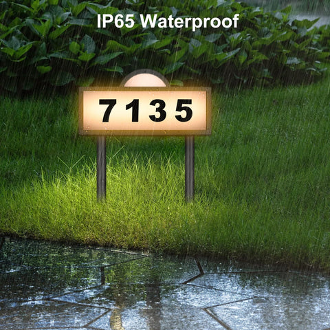 GEYUEYA Home address sign ground-stake install for stable outdoor display