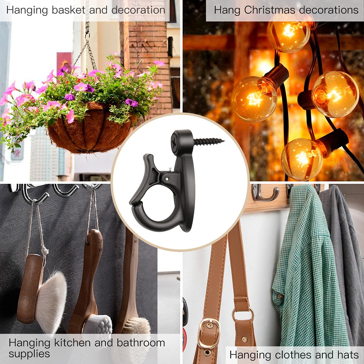GEZIDEA Elrswy max load 16.5 lbs hook, versatile for lights