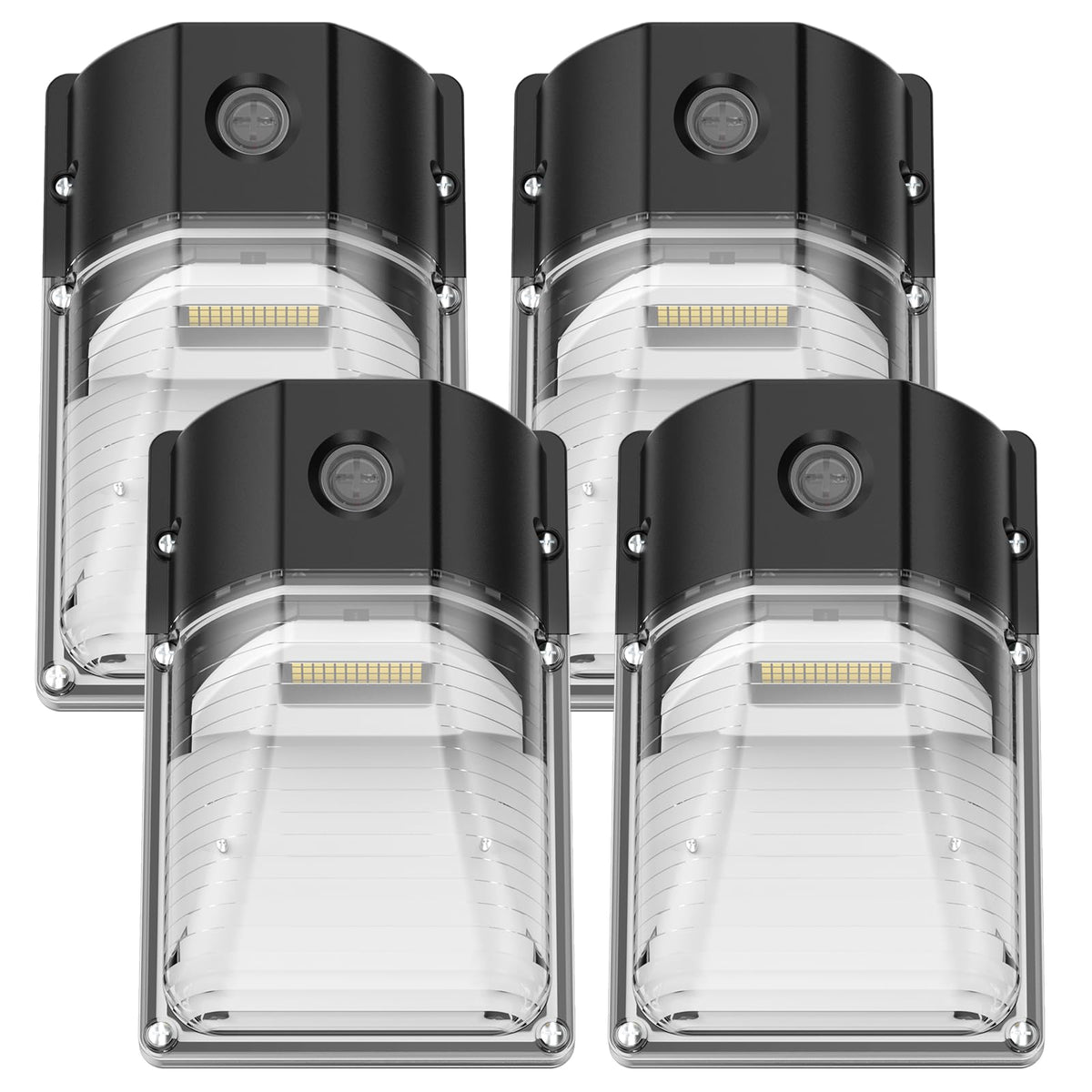 GGJIA 30W Mini LED Wall Pack with dusk-to-dawn sensor for outdoor lighting.