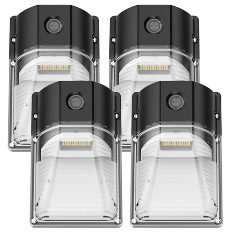 GGJIA 30W Mini LED Wall Pack with dusk-to-dawn sensor for outdoor lighting.