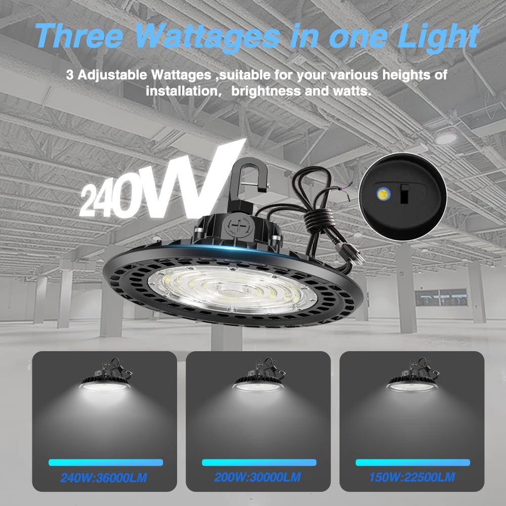 G GJIA high bay light with 6ft US plug for quick setup