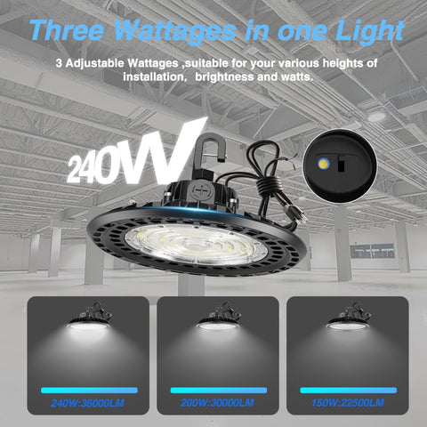 G GJIA high bay light with 6ft US plug for quick setup