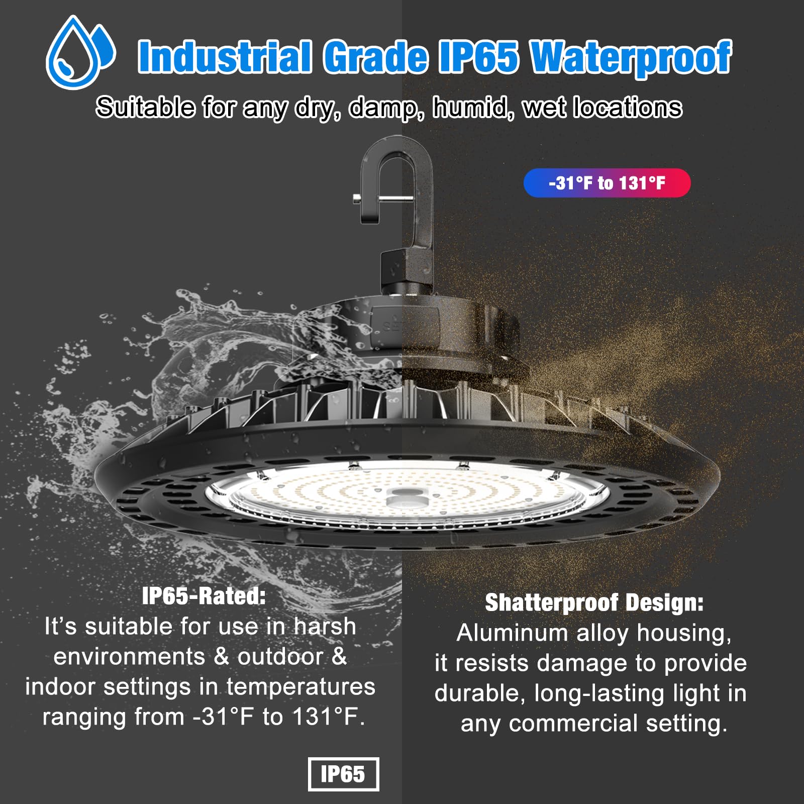 G GJIA IP65 waterproof high bay suitable for wet environments