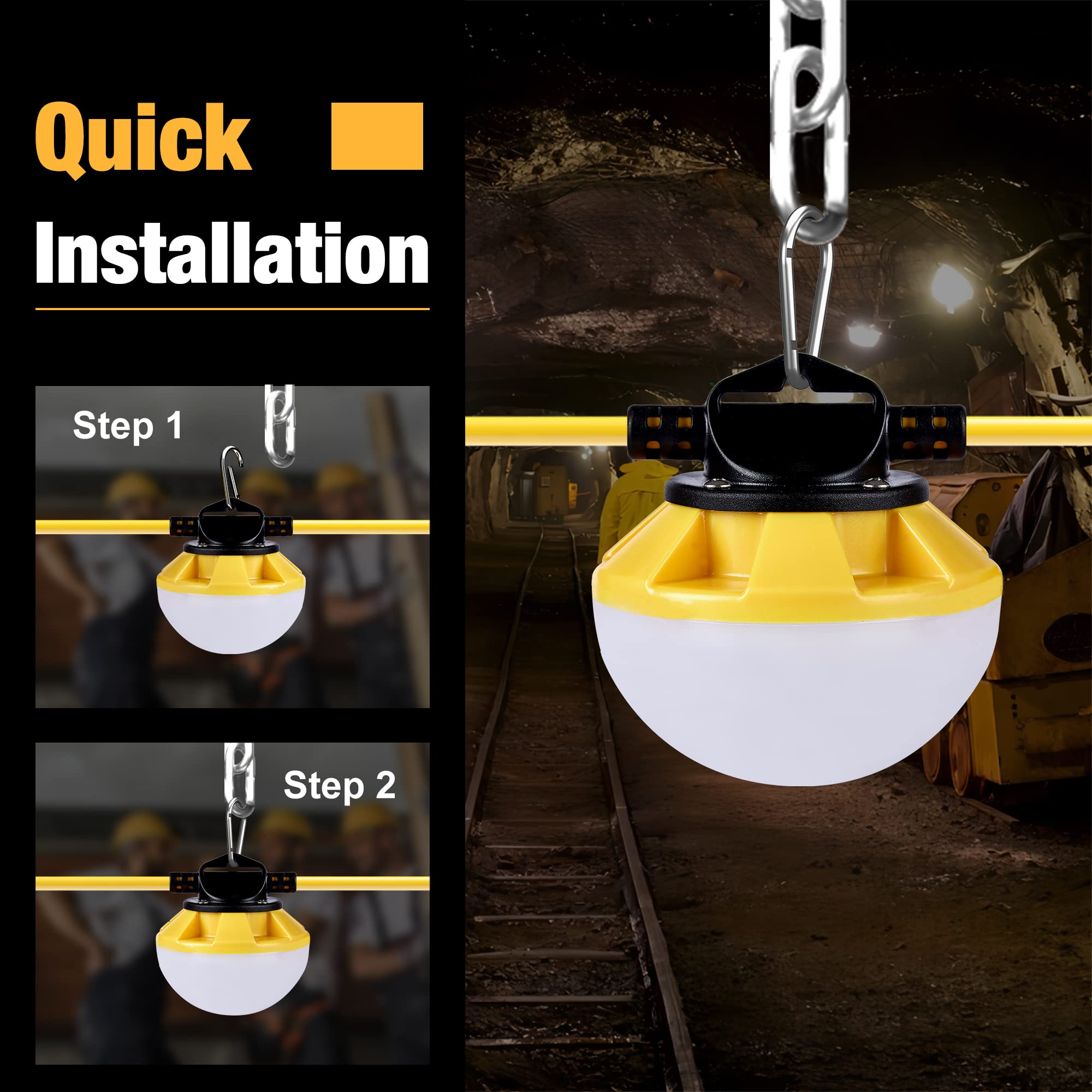 G GJIA IP65 weatherproof construction lights for outdoor use