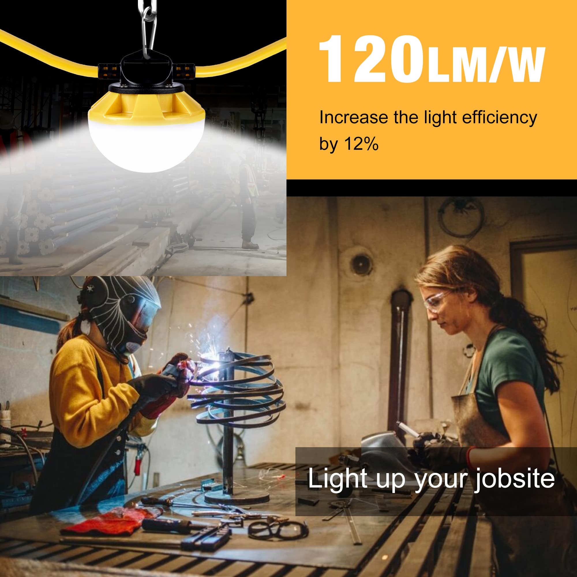 G GJIA LED work lights providing 270-degree wide-angle coverage