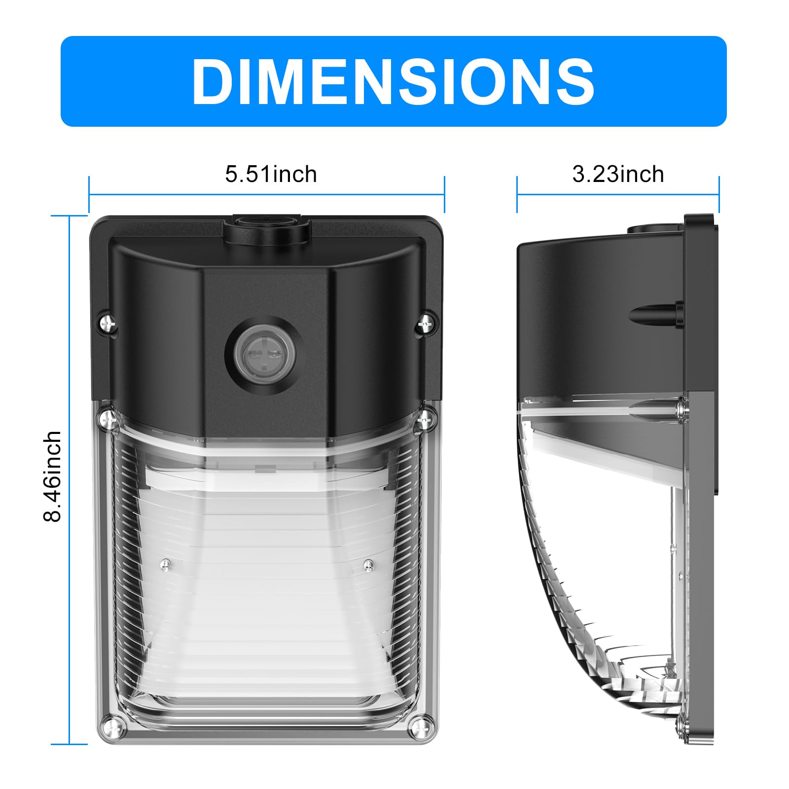 G GJIA multi-purpose flood light for porches, garages, and storefronts.