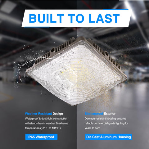 G GJIA four-pack canopy lights simplify large installations with consistent output.