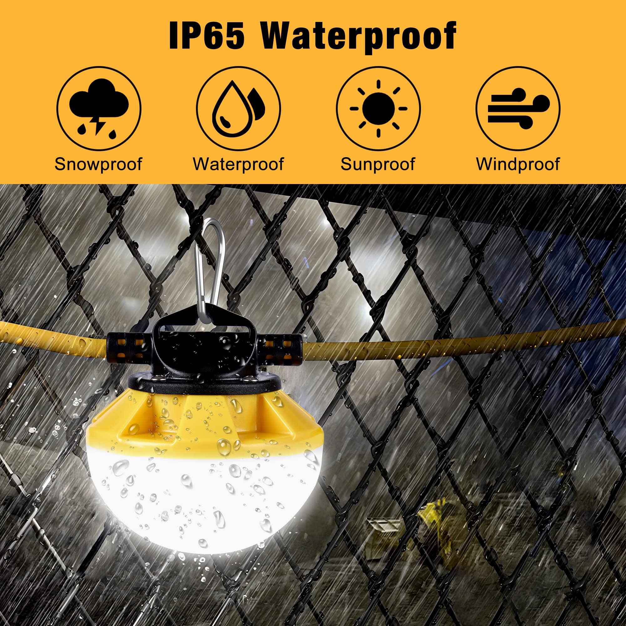 G GJIA plug-and-play construction lights for quick setup