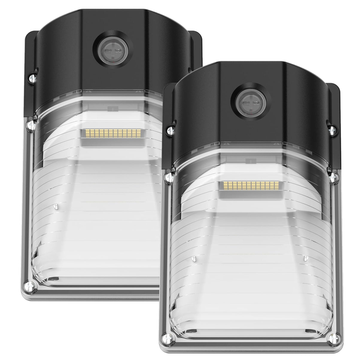 G GJIA dusk-to-dawn wall pack light with auto sensor improving exterior safety.