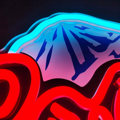 GGK 15.7 by 11.8 inch neon sign offers bold wall appeal.