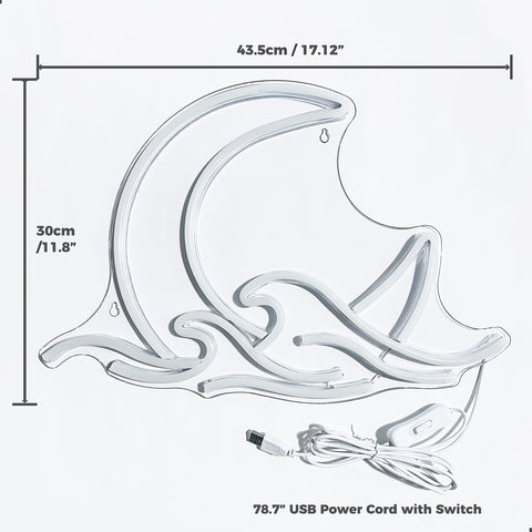 GGK Anime-style Moon Wall Decor Neon adds artistic flair to any space