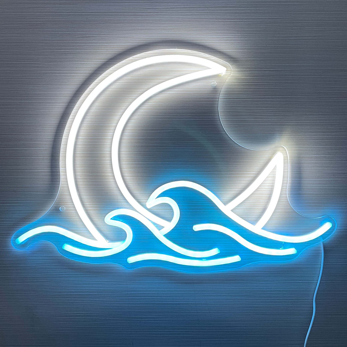 GGK Sunrise Sunset Moon Neon Sign with moon over sea glow brightens rooms