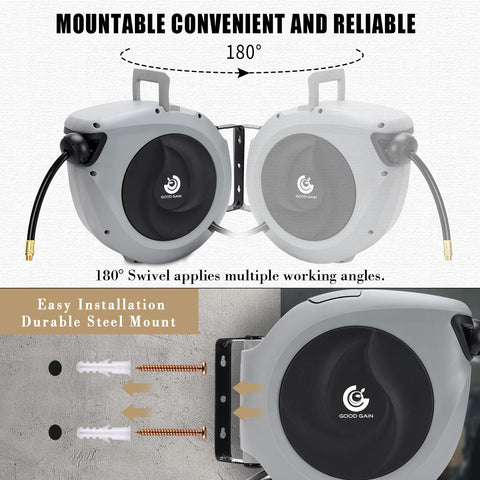 G GOOD GAIN wall-mount bracket enables flexible setup in small spaces.