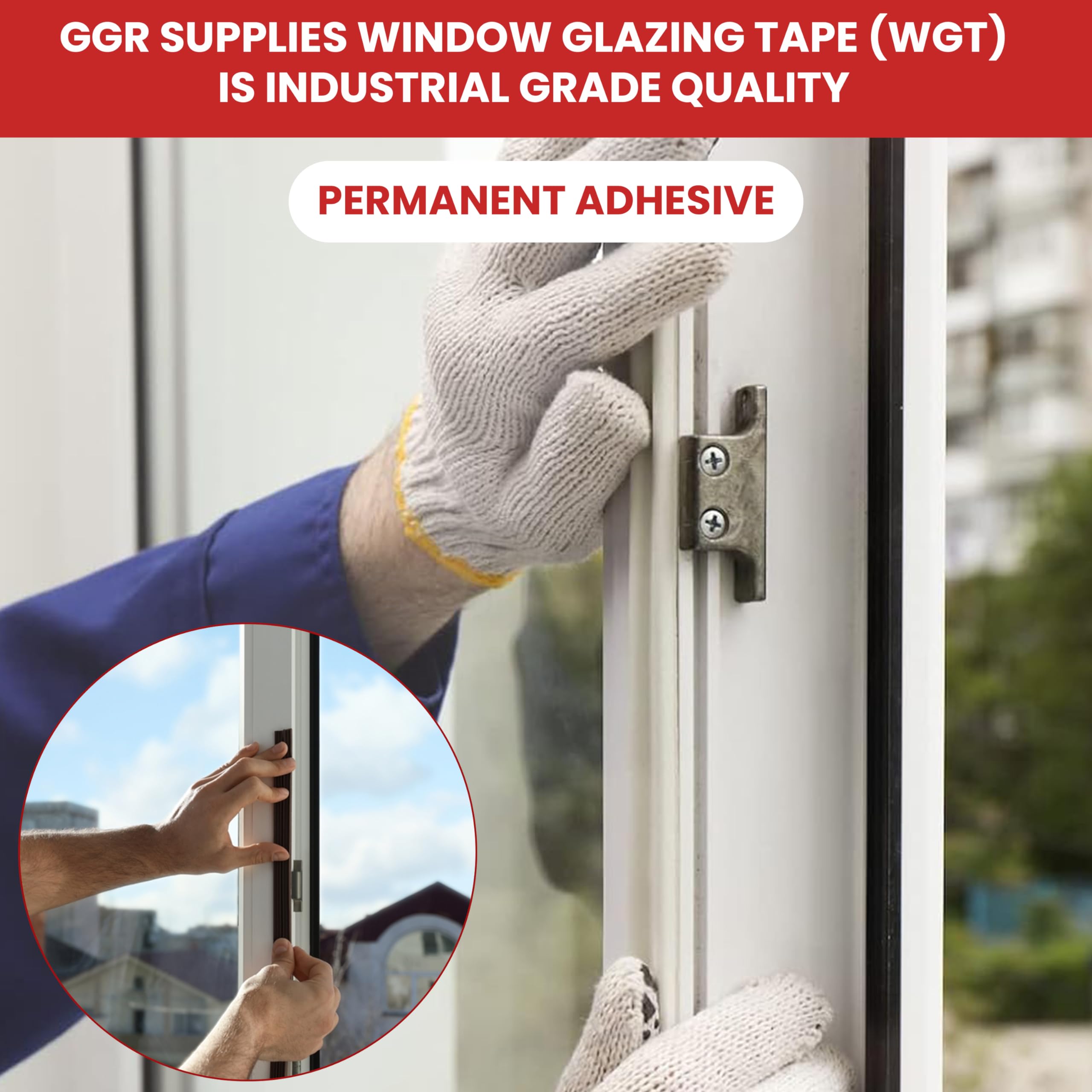 GGR Supplies DC-PEF06P tape with heat resistance up to 176 F for outdoor use