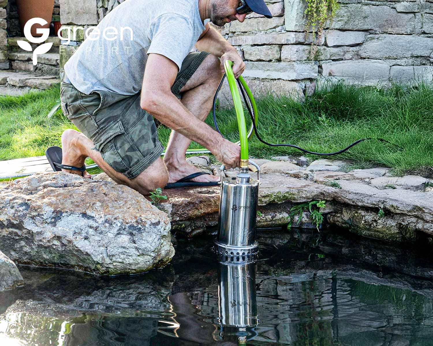 G Green EXPERT 25-foot grounded cord enables safe remote operation.