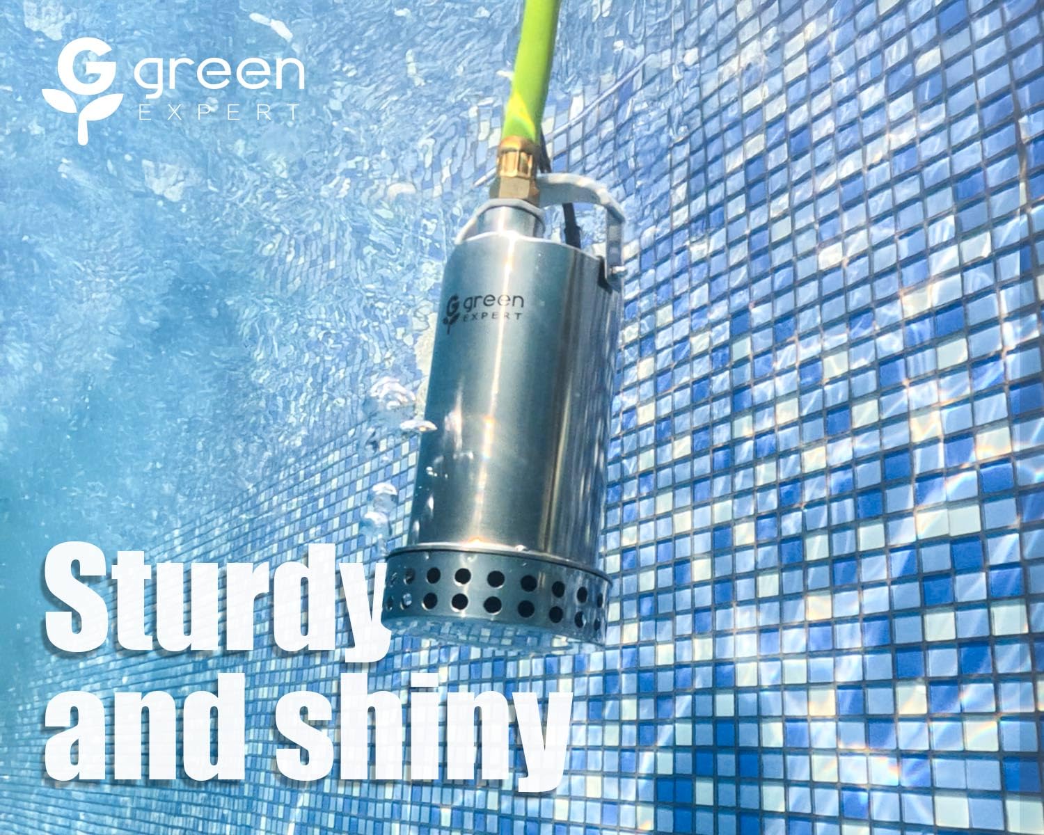 G Green EXPERT top-discharge design fits narrow pits easily.