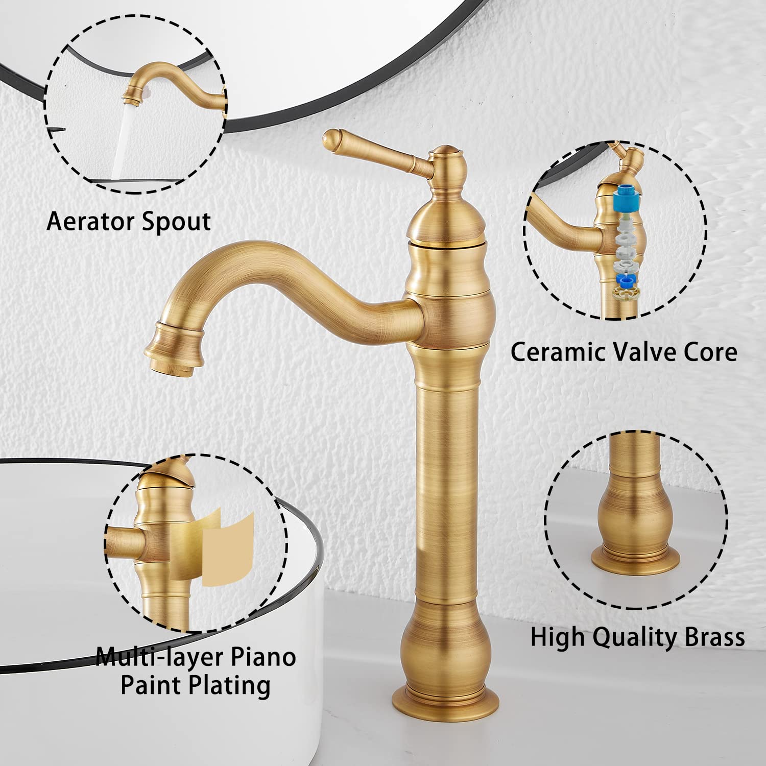 GGStudy ceramic disc cartridge for smooth, drip-free operation.